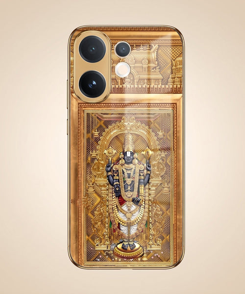 Vivo V60 5G Premium Heritage Gold Electroplated Glass Phone Back Case