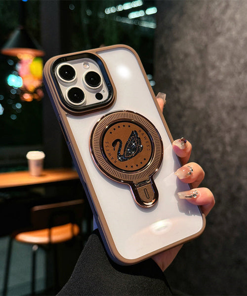 iPhone 16 Pro / 16 Pro Max Luxury Duck Ring Stand Shockproof Magnetic Case
