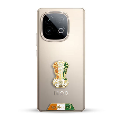 iQOO Neo 10 5G Compatible Satyamev Jayate 3D Metal Emblem Sticker
