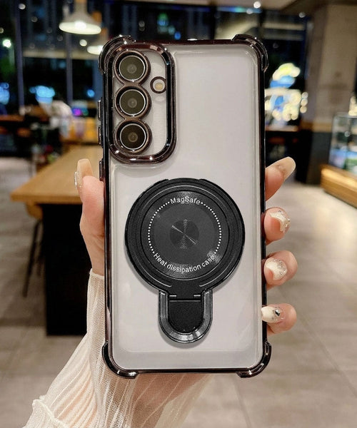 Samsung Galaxy A56 5G Luxury Four Corner Invincible Bracket Ring Stand Case