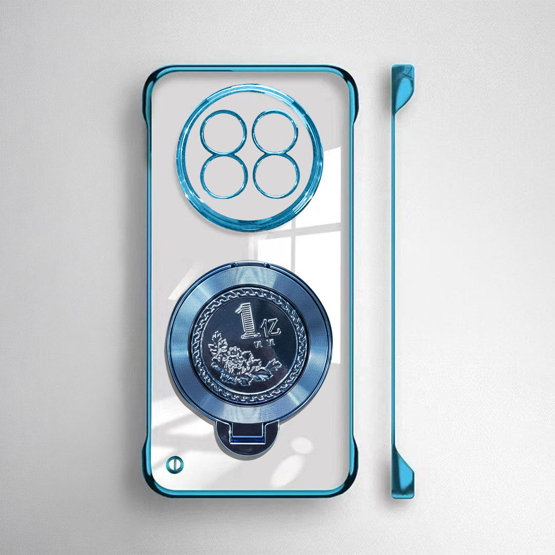 Realme 13 Pro+ 5G Blue glass cover with a coin design on a white background