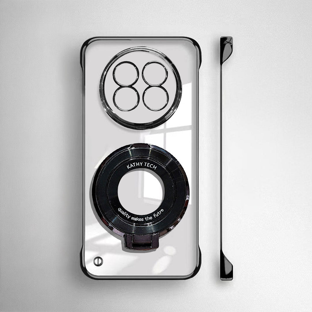 Realme 13 Pro+ 5G Phone case with camera lens protector and 'Kathy Tech' branding on a light gray background