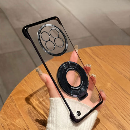 Realme 13 Pro+ 5G Phone case with ring holder held by a hand on a wooden surface