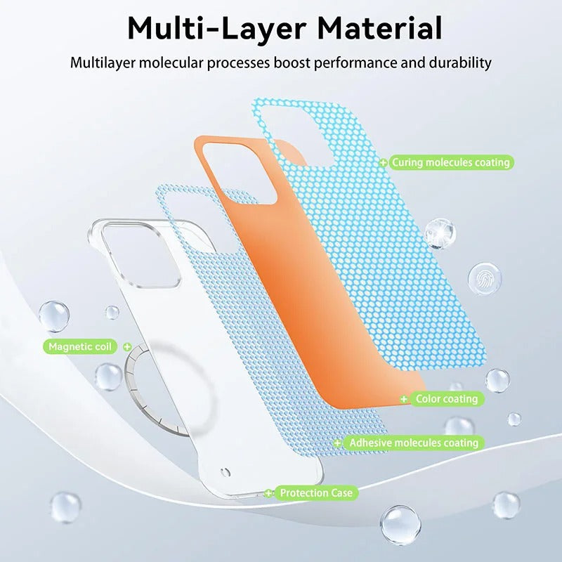 OnePlus 15 5G Frameless Magnetic Wireless Charging Case - Ultra-Slim Clear MagSafe Compatible Cover