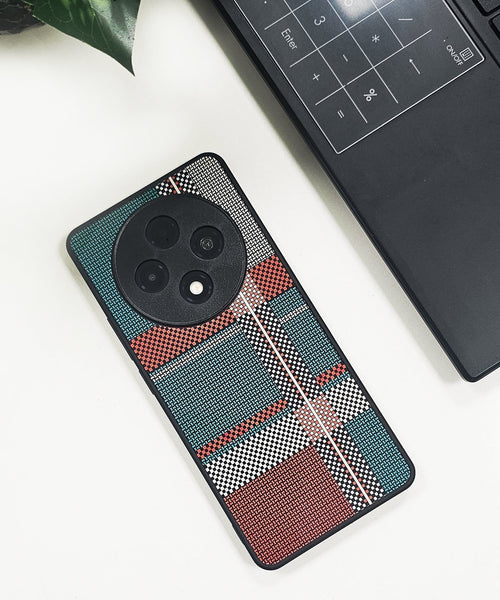 OPPO F27 PRO+ 5G Luxury Grid Pattern Glass Back Shockproof Case