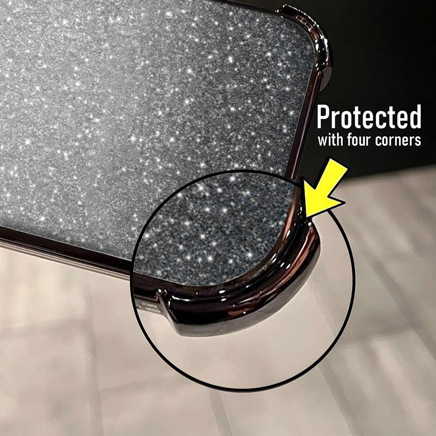 Oppo Reno 15 5G Luxury Shimmer Shockproof Airbag Case