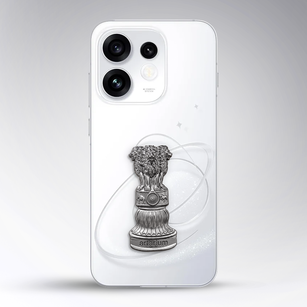 Oppo Reno 16 5G Compatible Satyamev Jayate 3D Metal Emblem Sticker