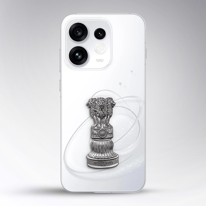 Oppo Reno 16 5G Compatible Satyamev Jayate 3D Metal Emblem Sticker