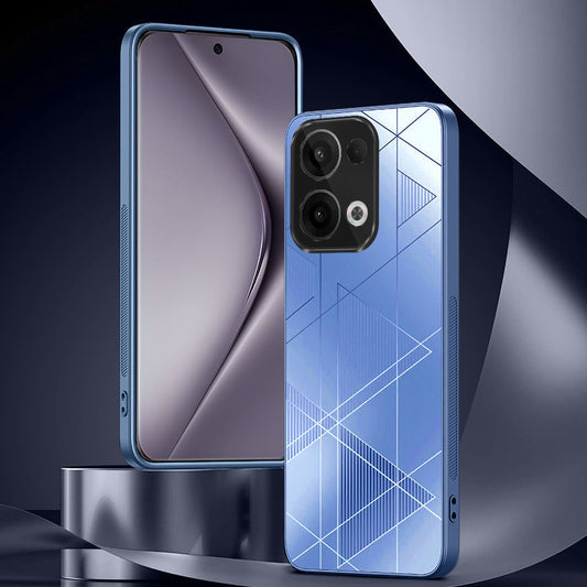 Oppo Reno13 5G Triangle Pattern Matte Back Shockproof Case