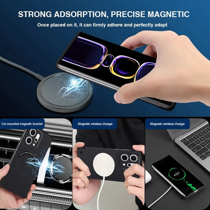 Oppo Reno14 5G Frameless Magnetic Wireless Charging Case — Ultra-Slim Clear MagSafe Compatible Cover