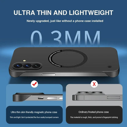 Samsung Galaxy A17 5G Frameless Magnetic Wireless Charging Case - Ultra-Slim Clear MagSafe Compatible Cover
