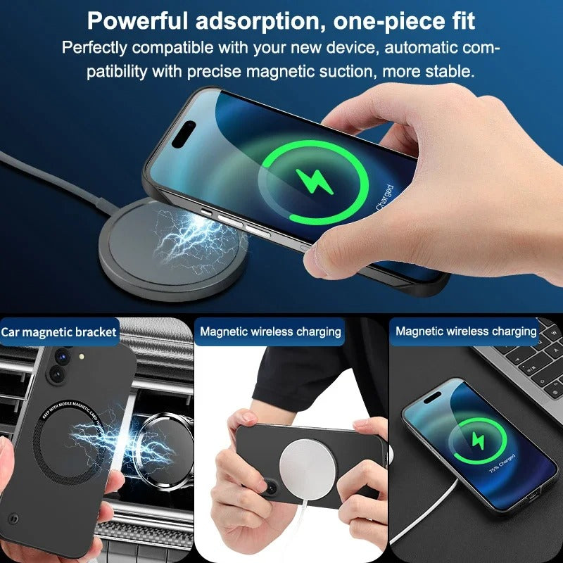 Samsung Galaxy A17 5G Frameless Magnetic Wireless Charging Case - Ultra-Slim Clear MagSafe Compatible Cover