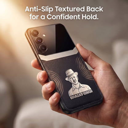 Samsung Galaxy A16 5G Shaheed Bhagat Singh 3D Metal Leather Back Case