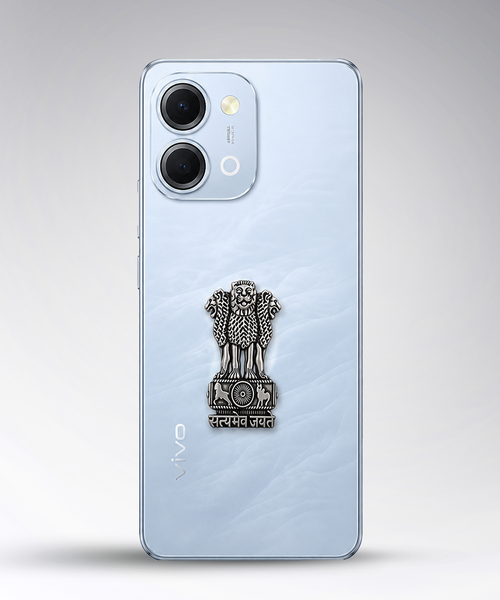 Vivo T5 Lite 5G Compatible Satyamev Jayate 3D Metal Emblem Sticker