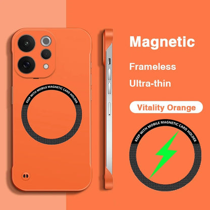 Vivo V70 5G Frameless Magnetic Wireless Charging Case — Ultra-Slim Clear MagSafe Compatible Cover