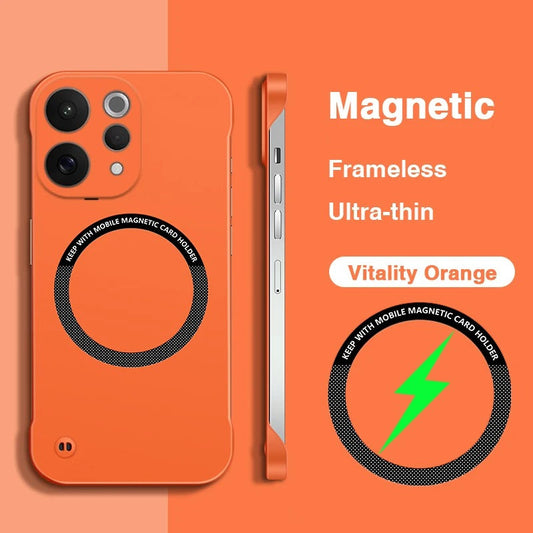 Vivo V70 5G Frameless Magnetic Wireless Charging Case — Ultra-Slim Clear MagSafe Compatible Cover