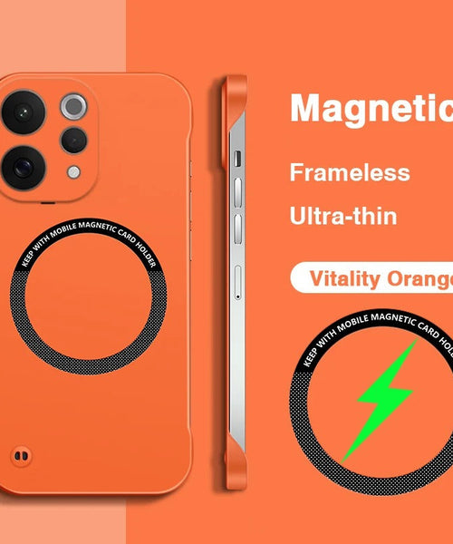 Vivo V70 5G Frameless Magnetic Wireless Charging Case — Ultra-Slim Clear MagSafe Compatible Cover