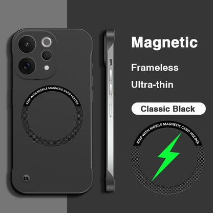 Vivo V70 5G Frameless Magnetic Wireless Charging Case — Ultra-Slim Clear MagSafe Compatible Cover