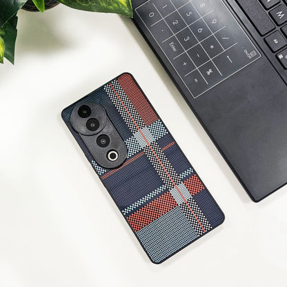 Vivo V40 5G Luxury Grid Pattern Glass Back Shockproof Case