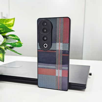 Vivo V40 5G Luxury Grid Pattern Glass Back Shockproof Case